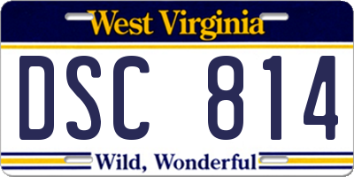 WV license plate DSC814