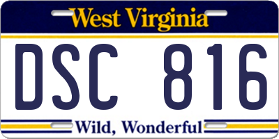WV license plate DSC816