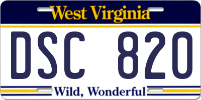 WV license plate DSC820