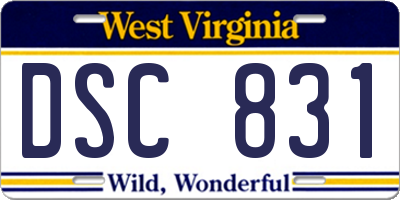 WV license plate DSC831