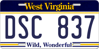 WV license plate DSC837