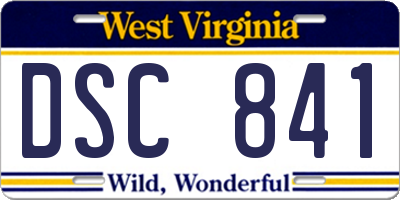WV license plate DSC841