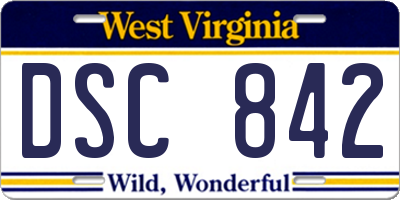 WV license plate DSC842