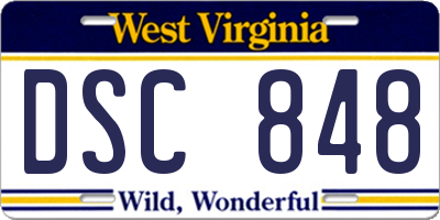WV license plate DSC848