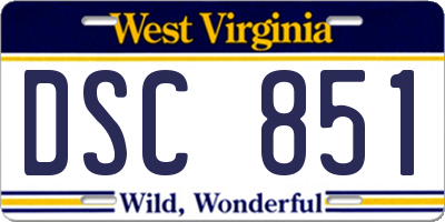 WV license plate DSC851