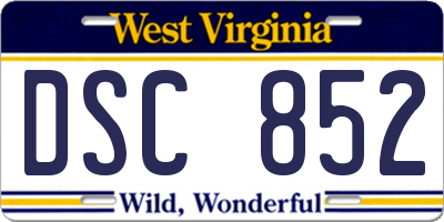 WV license plate DSC852