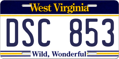 WV license plate DSC853