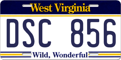 WV license plate DSC856