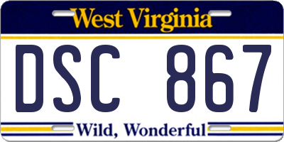 WV license plate DSC867
