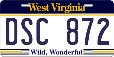 WV license plate DSC872