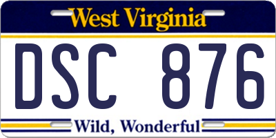WV license plate DSC876