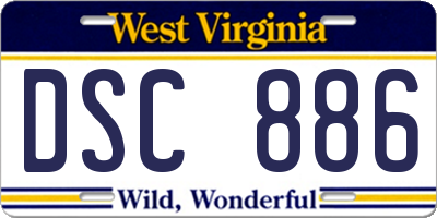 WV license plate DSC886
