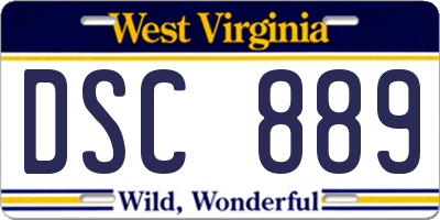 WV license plate DSC889