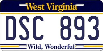WV license plate DSC893