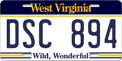 WV license plate DSC894