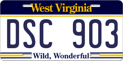 WV license plate DSC903