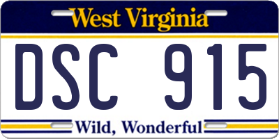 WV license plate DSC915