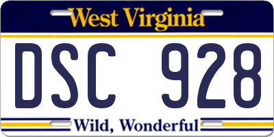 WV license plate DSC928