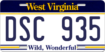 WV license plate DSC935
