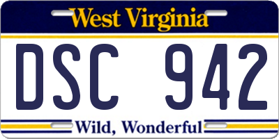 WV license plate DSC942