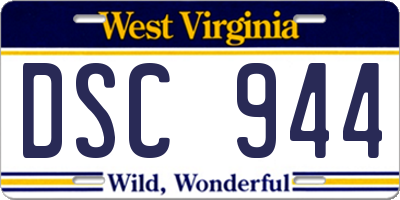 WV license plate DSC944