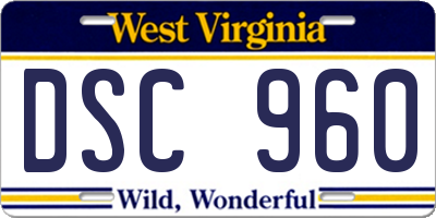 WV license plate DSC960