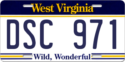 WV license plate DSC971