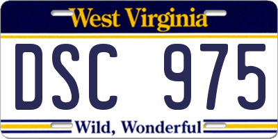 WV license plate DSC975