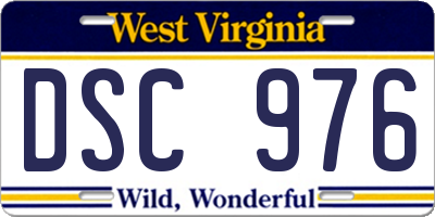 WV license plate DSC976