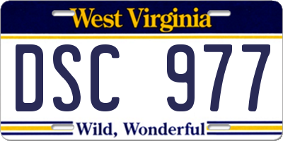 WV license plate DSC977