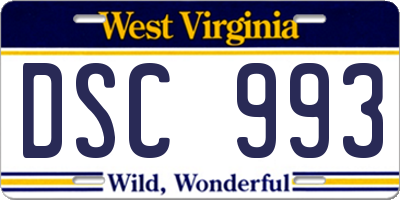WV license plate DSC993
