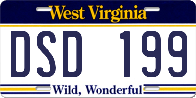 WV license plate DSD199