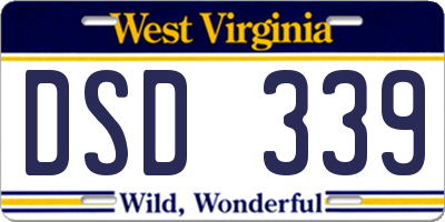 WV license plate DSD339