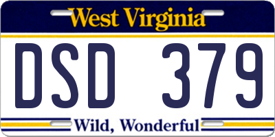 WV license plate DSD379