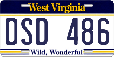 WV license plate DSD486