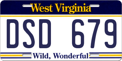 WV license plate DSD679
