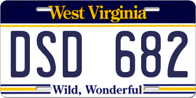 WV license plate DSD682