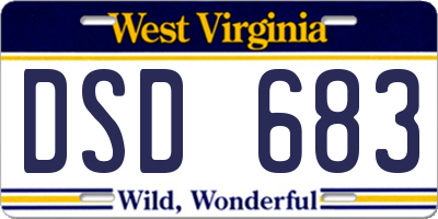 WV license plate DSD683