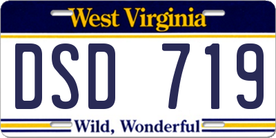 WV license plate DSD719