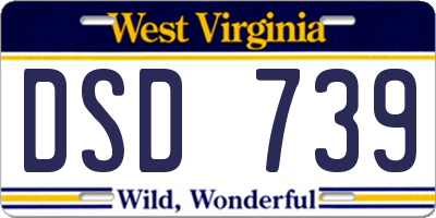 WV license plate DSD739