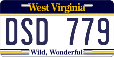 WV license plate DSD779