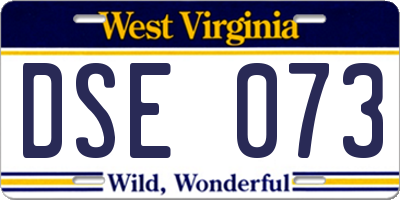 WV license plate DSE073