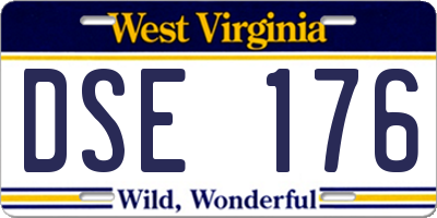 WV license plate DSE176