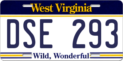 WV license plate DSE293