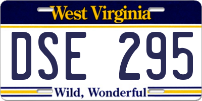 WV license plate DSE295
