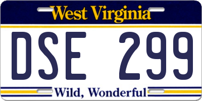 WV license plate DSE299