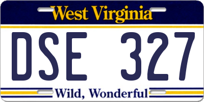 WV license plate DSE327