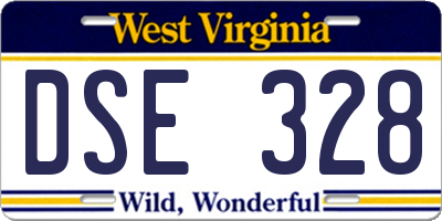 WV license plate DSE328