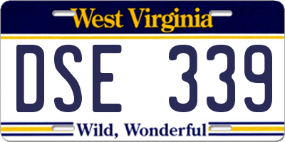 WV license plate DSE339