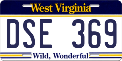 WV license plate DSE369